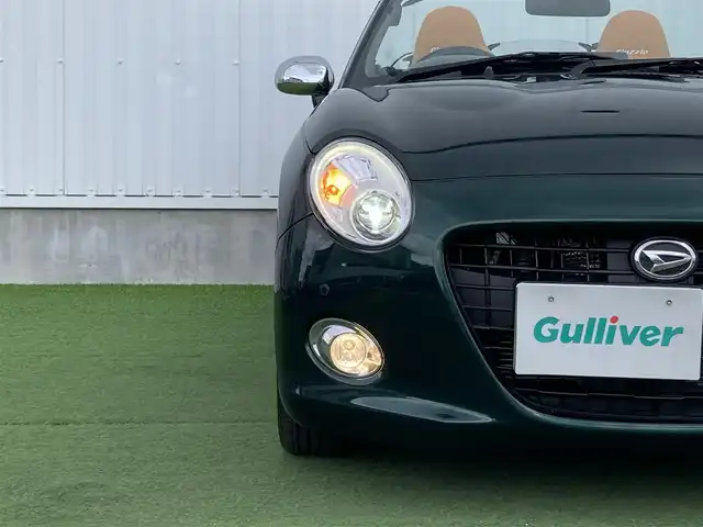 ダイハツ コペン セロS 香川県 2019(平31)年 4.2万km ブリティッシュグリーンマイカ 登録時走行距離：41172km/ディーラー純正SDナビ/　CD DVD BT フルセグTV/バックカメラ/コーナーセンサー/ビルシュタインサスペンション/HKSマフラー/LEDヘッドライト/オートライト/フォグランプ/MTモード付AT/パドルシフト/革調シートカバー/シートヒーター/ETC/前方ドライブレコーダー/革巻きステアリング/ステアリングスイッチ/アイドリングストップ/横滑り防止装置/プッシュスタート/スマートキー