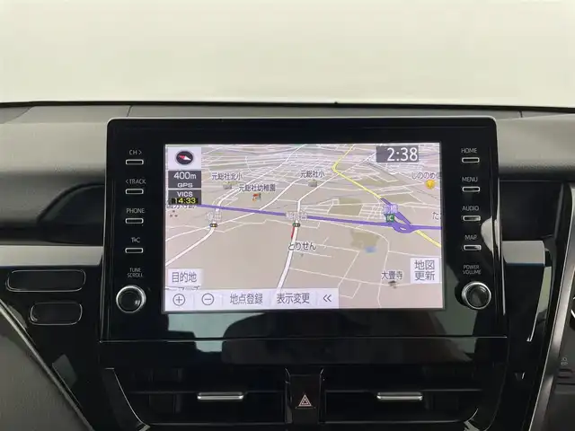 トヨタ カムリ WSレザーパッケージ 群馬県 2023(令5)年 2.9万km アティチュードブラックマイカ/プラチナホワイトパールマイカ GRエアロ/パノラミックビューモニター(シースルービュー機能付)/＝＝＝＝＝/純正9インチディスプレイオーディオ/・AM/FM/USB/Bluetooth/Miracast/AppleCarPlay/AndroidAuto/セーフティセンス/・プリクラッシュセーフティシステム/・レーントレーシングアシスト/・オートマチックハイビーム/・レーダークルーズコントロール(全車速追従機能付)/・ロードサインアシスト/パーキングサポートブレーキ(前後方静止物/後方接近車両)/ブラインドスポットモニター/先行車発進告知機能/LEDヘッドランプ/LEDフォグランプ/電動パーキングブレーキ/オートブレーキホールド/カラーヘッドアップディスプレイ