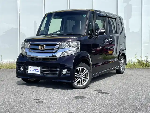 ホンダ Ｎ ＢＯＸ カスタム G Lパッケージ 福島県 2015(平27)年 8.7万km プレミアムベルベットパープル・パール (株)IDOMが運営する【じしゃロンいわき店】の自社ローン専用車両になります。こちらは現金またはオートローンご利用時の価格です。自社ローンご希望の方は別途その旨お申付け下さい/登録時走行距離86713km/ギャザーズ純正ナビゲーション/型番：VXM-152VFi/【AM/FM/CD/SD/USB】/プッシュスタート/スマートキー/スペアキーX1/バックカメラ/両側パワースライドドア/衝突軽減システム/横滑り防止機能/純正サイドバイザー/純正フロアマット/ステアリングスイッチ/取扱説明書/ナビゲーション取扱説明書