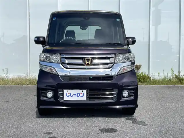 ホンダ Ｎ ＢＯＸ カスタム G Lパッケージ 福島県 2015(平27)年 8.7万km プレミアムベルベットパープル・パール (株)IDOMが運営する【じしゃロンいわき店】の自社ローン専用車両になります。こちらは現金またはオートローンご利用時の価格です。自社ローンご希望の方は別途その旨お申付け下さい/登録時走行距離86713km/ギャザーズ純正ナビゲーション/型番：VXM-152VFi/【AM/FM/CD/SD/USB】/プッシュスタート/スマートキー/スペアキーX1/バックカメラ/両側パワースライドドア/衝突軽減システム/横滑り防止機能/純正サイドバイザー/純正フロアマット/ステアリングスイッチ/取扱説明書/ナビゲーション取扱説明書