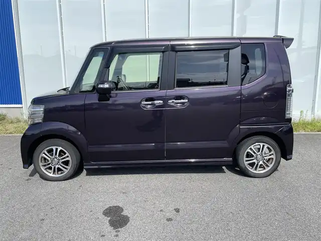 ホンダ Ｎ ＢＯＸ カスタム G Lパッケージ 福島県 2015(平27)年 8.7万km プレミアムベルベットパープル・パール (株)IDOMが運営する【じしゃロンいわき店】の自社ローン専用車両になります。こちらは現金またはオートローンご利用時の価格です。自社ローンご希望の方は別途その旨お申付け下さい/登録時走行距離86713km/ギャザーズ純正ナビゲーション/型番：VXM-152VFi/【AM/FM/CD/SD/USB】/プッシュスタート/スマートキー/スペアキーX1/バックカメラ/両側パワースライドドア/衝突軽減システム/横滑り防止機能/純正サイドバイザー/純正フロアマット/ステアリングスイッチ/取扱説明書/ナビゲーション取扱説明書