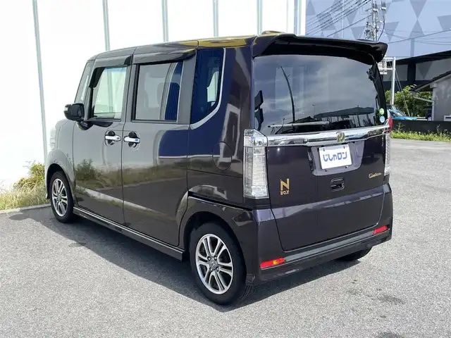 ホンダ Ｎ ＢＯＸ カスタム G Lパッケージ 福島県 2015(平27)年 8.7万km プレミアムベルベットパープル・パール (株)IDOMが運営する【じしゃロンいわき店】の自社ローン専用車両になります。こちらは現金またはオートローンご利用時の価格です。自社ローンご希望の方は別途その旨お申付け下さい/登録時走行距離86713km/ギャザーズ純正ナビゲーション/型番：VXM-152VFi/【AM/FM/CD/SD/USB】/プッシュスタート/スマートキー/スペアキーX1/バックカメラ/両側パワースライドドア/衝突軽減システム/横滑り防止機能/純正サイドバイザー/純正フロアマット/ステアリングスイッチ/取扱説明書/ナビゲーション取扱説明書