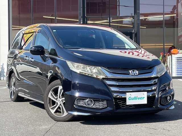 ホンダ オデッセイ アブソルート 宮城県 2013(平25)年 7.2万km プレミアムヴィーナスブラックP 登録時走行距離71944km/純正HDDナビ/フルセグTV/CD/DVD/Bluetooth/HDMI/USB/両側パワースライド/アイドリングストップ/横滑り防止装置/クルーズコントロール/オートライト/プッシュスタート/スマートキー/スペアキー×１/社外ドリンクホルダー/バックカメラ/衝突軽減ブレーキ/パドルシフト/ステアリングリモコン/2列目キャプテンシート/ウォークスルー/純正フロアマット/LEDヘッドライト/フォグランプ/電動格納ミラー/純正アルミホイール