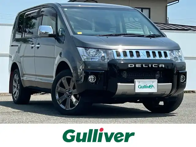 三菱 デリカＤ：５ ジャスパー 岩手県 2018(平30)年 5.4万km アイガーグレーM/ダイヤモンドブラックマイカ 4WD/社外メモリナビ/　　CD/DVD/BT/フルセグTV/バックカメラ/クルーズコントロール/両側パワースライドドア/HIDオートライト/フォグランプ/合皮ハーフレザーシート/パワーシート/シートヒーター/純正18インチアルミホイール/コーナーセンサー/パドルシフト/スマートキー/ビルトインETC
