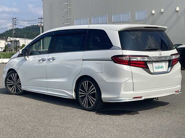 ホンダ オデッセイ アブソルート EX 秋田県 2014(平26)年 11.4万km ホワイトオーキッドパール 純正ナビ/全方位カメラ/ETC/純正18インチアルミ/オットマン/両側パワースライドドア