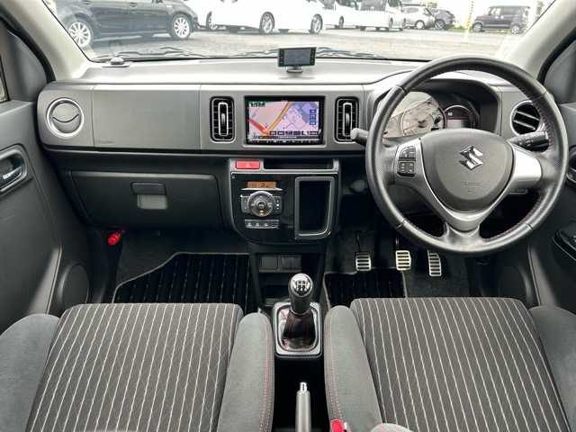 スズキ アルト ワークス 千葉県 2016(平28)年 4.3万km スチールシルバーM 社外メモリナビ/Bluetooth/CD/DVD/フルセグTV/ETC/スマートキー/スペアキー×１/プッシュスタート/ステアリングスイッチ/ウインカーミラー/オートライト/純正15インチアルミホイール/純正フロアマット/純正ドアバイザー/保証書・取扱説明書