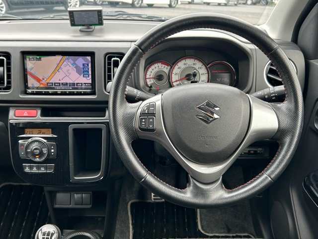スズキ アルト ワークス 千葉県 2016(平28)年 4.3万km スチールシルバーM 社外メモリナビ/Bluetooth/CD/DVD/フルセグTV/ETC/スマートキー/スペアキー×１/プッシュスタート/ステアリングスイッチ/ウインカーミラー/オートライト/純正15インチアルミホイール/純正フロアマット/純正ドアバイザー/保証書・取扱説明書