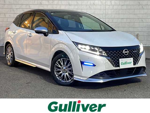 日産 ノート オーテック FOUR 福島県 2021(令3)年 4.5万km ピュアホワイトパール / スーパーブラック 2トーン ワンオーナー　日産コネクト９インチナビ　プロパイロット　全周囲Ｃ　フルセグ　ＨＤＭＩ　ＡＵＴＥＣＨ専用シート　シートヒーター　ＥＴＣ　ドラレコ　デジタルインナーミラー　ハンドルヒーター　純正マット