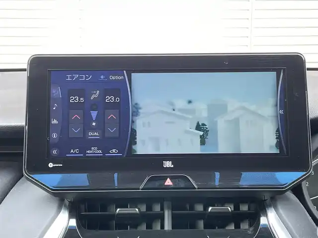トヨタ ハリアー G 大阪府 2020(令2)年 3.5万km ホワイトパールクリスタルシャイン JBLプレミアムサウンド/純正ナビ（12.3インチ）/フルセグテレビ（BT/AM/FM）/バックカメラ/デジタルインナーミラー/オートホールド/プリクラッシュセーフティー/・レーントレーシングアシスト/・クルーズコントロール（追従走行アリ）/・アダプティブハイビームシステム/・ロードサインアシスト/・先行者発進告知機能/・SRSエアバッグ（運転席/助手席）/SRSニーエアバッグ（運転席）/SRSサイドエアバック（運転席/助手席）/SRSカーテンシールドエアバッグ（前後席）/・ISOFIX/リヤフォグランプ（右側）/ETC2.0/USB（1列目2つ/2列目2つ）/AUX/革巻きステアリング/ステアリングスイッチ