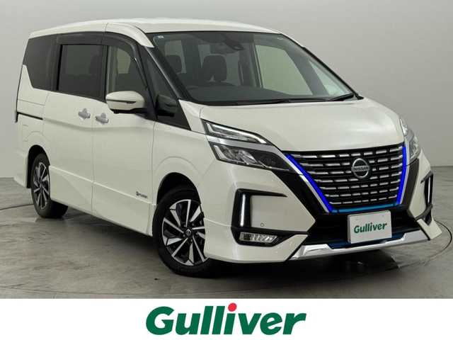 日産 セレナ e－パワー ハイウェイスター V 福岡県 2021(令3)年 5.6万km ブリリアントホワイトパール 純正１１型後席モニター　/純正１０型ナビ　/全方位カメラ　/ビルトインＥＴＣ２．０　/ナビ連動前方ドラレコ　/インテリジェントルームミラー　/プロパイロット　/コーナーセンサー　/エマージェンシーブレーキ　/レーンキープ　/ブラインドスポットモニター　/両側電動スライドドア　/ＬＥＤヘッドライト
