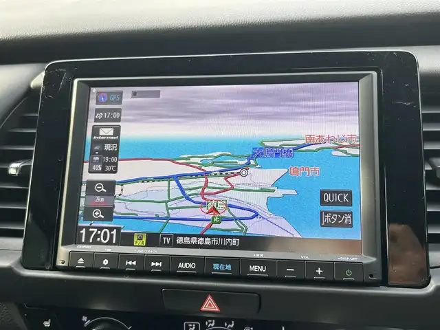 ホンダ フィット リュクス 徳島県 2020(令2)年 1.5万km クリスタルブラックパール 社外SDナビ　VXM-205VFET/　AM/FM/BT/iPod/SD/USB/DISC/バックカメラ/追従式クルーズコントロール/ビルトインETC/ドアバイザー/クリアランスソナー/オートブレーキホールド/ECON/アイドリングストップ/シートヒーター/エアーシート/ハーフレザーシート/ワンオーナー/LEDヘッドライト/コーナーセンサー