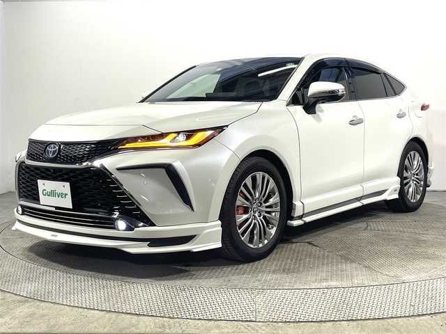 トヨタ ハリアー ハイブリッド Z レザーパッケージ 大阪府 2020(令2)年 3.9万km ホワイトパールクリスタルシャイン トムスエアロ　パノラミックビューモニター　ＪＢＬプレミアムサウンド　全方位　デジタルインナーミラー　シートヒーター　パワーシート　衝突軽減　レーンアシスト　レーダークルーズ　パワーバックドア　ＡＣ１００Ｖ