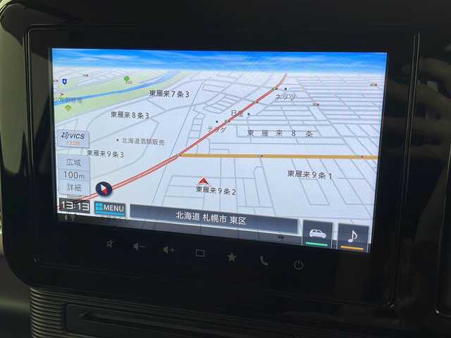 スズキ ワゴンＲ スマイル HYBRID S 鳥取県 2021(令3)年 2.7万km オフブルーメタリック/ホワイト2トーン ・４WD/・スズキ セーフティ サポート/・衝突被害軽減ブレーキ/・誤発進抑制機能、/逸脱警報機能/・純正9インチ　ナビ/・Bluetooth/CD/DVD/USB/フルセグTV/・AndroidAuto/AppleCarPlay/・アラウンドビューモニター/・両側パワースライドドア/・前席シートヒーター/・オートライト/・スマートキー/プッシュスタート/・レーンキープアシスト/・横滑り防止装置/・アイドリングストップ/・ETC