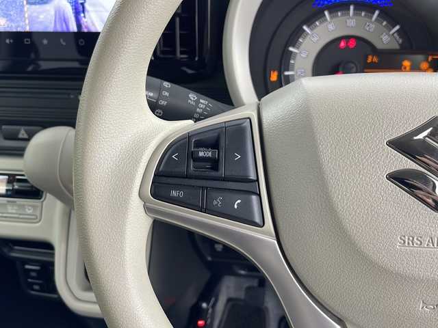 スズキ ワゴンＲ スマイル HYBRID S 鳥取県 2021(令3)年 2.7万km オフブルーメタリック/ホワイト2トーン ・４WD/・スズキ セーフティ サポート/・衝突被害軽減ブレーキ/・誤発進抑制機能、/逸脱警報機能/・純正9インチ　ナビ/・Bluetooth/CD/DVD/USB/フルセグTV/・AndroidAuto/AppleCarPlay/・アラウンドビューモニター/・両側パワースライドドア/・前席シートヒーター/・オートライト/・スマートキー/プッシュスタート/・レーンキープアシスト/・横滑り防止装置/・アイドリングストップ/・ETC