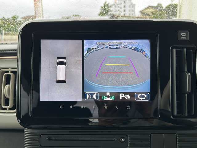 スズキ ワゴンＲ スマイル HYBRID S 富山県 2021(令3)年 2.7万km オフブルーメタリック/ホワイト2トーン ４WD/スズキ セーフティ サポート/衝突被害軽減ブレーキ/誤発進抑制機能/逸脱警報機能/純正9インチナビ/Bluetooth/CD/DVD/USB/フルセグTV/AndroidAuto/AppleCarPlay/アラウンドビューモニター/両側パワースライドドア/前席シートヒーター/オートライト/スマートキー/プッシュスタート/レーンキープアシスト/横滑り防止装置/アイドリングストップ/ETC