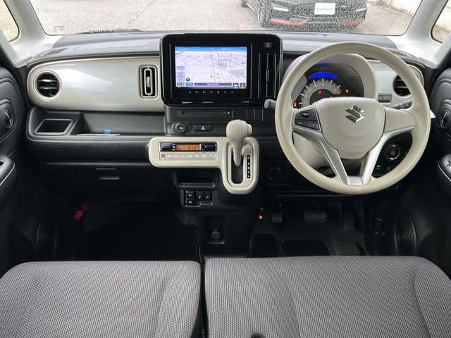 スズキ ワゴンＲ スマイル HYBRID S 富山県 2021(令3)年 2.7万km オフブルーメタリック/ホワイト2トーン ４WD/スズキ セーフティ サポート/衝突被害軽減ブレーキ/誤発進抑制機能/逸脱警報機能/純正9インチナビ/Bluetooth/CD/DVD/USB/フルセグTV/AndroidAuto/AppleCarPlay/アラウンドビューモニター/両側パワースライドドア/前席シートヒーター/オートライト/スマートキー/プッシュスタート/レーンキープアシスト/横滑り防止装置/アイドリングストップ/ETC