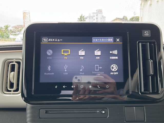 スズキ ワゴンＲ スマイル HYBRID S 富山県 2021(令3)年 2.7万km オフブルーメタリック/ホワイト2トーン ４WD/スズキ セーフティ サポート/衝突被害軽減ブレーキ/誤発進抑制機能/逸脱警報機能/純正9インチナビ/Bluetooth/CD/DVD/USB/フルセグTV/AndroidAuto/AppleCarPlay/アラウンドビューモニター/両側パワースライドドア/前席シートヒーター/オートライト/スマートキー/プッシュスタート/レーンキープアシスト/横滑り防止装置/アイドリングストップ/ETC