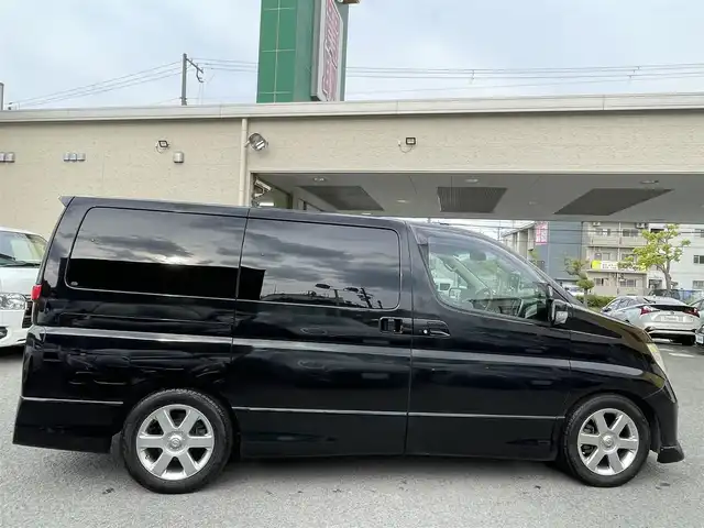 日産 エルグランド 250ハイウェイスター ブラックレザエディ 和歌山県 2008(平20)年 16.9万km ミスティックブラック 純正HDDナビ・CD・DVD・MSV/全方位カメラ/両側パワースライドドア/純正フリップダウンモニター/黒レザーシート/運転席パワーシート/前席シートヒーター/HIDヘッドライト/スマートキー/スペアキー/保証書/取扱説明書