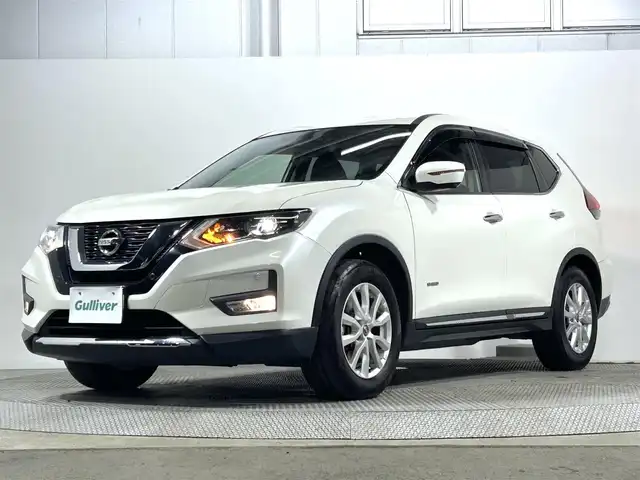 日産 エクストレイル ハイブリッド 20X 大阪府 2019(令1)年 4.6万km ブリリアントホワイトパール 純正ナビ　アラウンドビューモニター　Bluetooth　フルセグTV DVD再生　エマージェンシーブレーキー 電動リアゲート　デジタルインナーミラー　ドライブレコーダー　カプロンシート　オートライト　LEDヘッドライト　助手席スライドアップシート インテリジェントキー