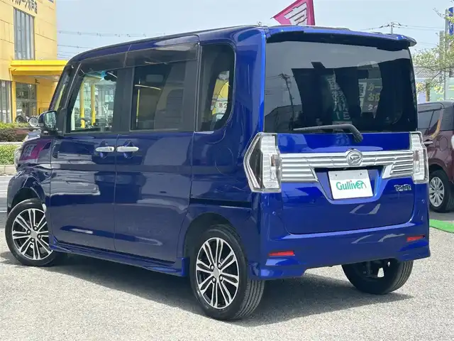ダイハツ タント カスタム RS トップED SA Ⅲ 茨城県 2018(平30)年 3.2万km ディープブルークリスタルマイカ エンジンスタートボタン/アイドリングストップ/スペアキー有/純正ナビ/Bluetooth/フルセグTV/ETC/純正アルミホイール/運転席ヒートシーター/両側パワースライドドア/全周囲カメラ/衝突警報機能/衝突回避支援ブレーキ機能/LEDライト/オートマチックハイビーム/ベンチシート