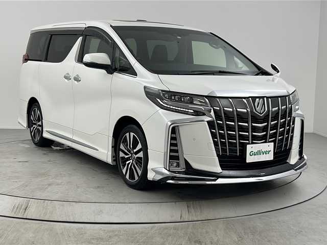 トヨタ アルファード S Cパッケージ 熊本県 2023(令5)年 1.4万km ホワイトパールクリスタルシャイン 両側パワースライドドア/バックカメラ/ETC2.0/モデリスタエアロ/サンルーフ/純正ディスプレイオーディオ/（FM/AM/BT)/LEDヘッドライト/純正18インチアルミホイール/エアーシート(運転席＋助手席)/シートヒーター(運転席＋助手席)/パワーシート(運転席＋助手席)/デジタルインナーミラー/ステアリングヒーター/オートハイビーム/トヨタセーフティーセンス/クリアランスソナー/レーントレーシングアシスト/パーキングサポートブレーキ/プリクラッシュセーフティー/ブラインドスポットモニター/リアクロストラフィックアラート/ロードサインアシスト/レーダークルーズコントロール/ビルトインETC/100ボルト充電/シガーソケット/USB入力端子