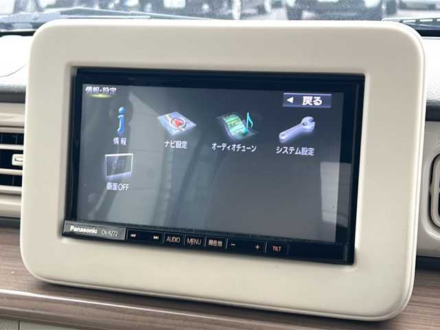 スズキ ラパン X 愛知県 2016(平28)年 6.7万km フレンチミントパールメタリック /ワンオーナー//社外ナビ/フルセグTV//Bluetooth//DVD/CD//プッシュスタート//運転席シートヒーター//レーダーブレーキサポート//ESP//アイドリングストップ//誤発進抑制機能//HIDオートライト//電動格納ウィンカーミラー//純正フロアマット//純正ドアバイザー//純正14インチアルミ//新車保証書/取扱説明書/・登録時６６７５１ｋｍ/・車検R9年７月２４日まで