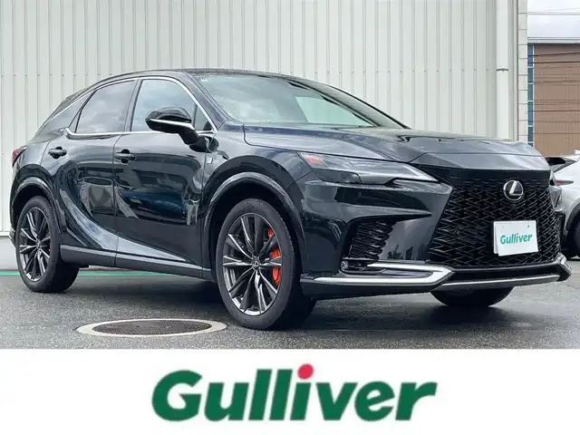レクサス ＲＸ 350 Fスポーツ 富山県 2024(令6)年 0.9万km グラファイトブラックガラスフレーク パノラミックビューモニター／赤レザーシート／メーカーナビ／フルセグＴＶ／Ｂｌｕｅｔｏｏｔｈ／レーダークルコン／ブラインドスポットモニター／パワーバックドア／全席シートヒータ／全席エアシート／