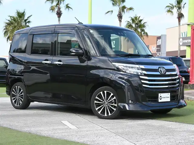 トヨタ ルーミー カスタムG－T 千葉県 2020(令2)年 3.8万km ブラックマイカメタリック スマートアシストIII/レーダークルーズコントロール/エコアイドル/両側パワースライドドア/純正SDナビ/地デジTV/【DVD/CD再生機能　Bluetooth接続】/パノラマモニター/ドライブレコーダー（前後撮影）/前席シートヒーター/革巻きステアリング/ステアリングスイッチ/ETC（2.0）/LEDヘッドライト/フォグライト/ウインカーミラー/コーナーセンサー/純正15インチアルミホイル/キーフリーシステム