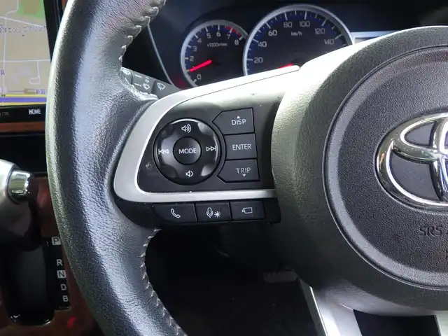 トヨタ ルーミー カスタムG－T 千葉県 2020(令2)年 3.8万km ブラックマイカメタリック スマートアシストIII/レーダークルーズコントロール/エコアイドル/両側パワースライドドア/純正SDナビ/地デジTV/【DVD/CD再生機能　Bluetooth接続】/パノラマモニター/ドライブレコーダー（前後撮影）/前席シートヒーター/革巻きステアリング/ステアリングスイッチ/ETC（2.0）/LEDヘッドライト/フォグライト/ウインカーミラー/コーナーセンサー/純正15インチアルミホイル/キーフリーシステム