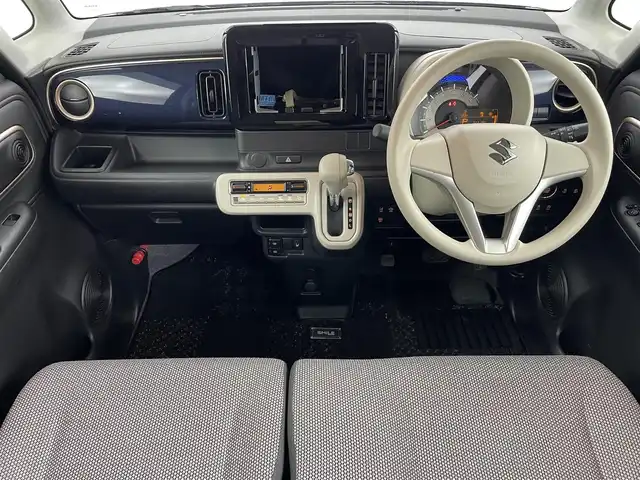 スズキ ワゴンＲ スマイル HYBRID X 福島県 2022(令4)年 3.3万km インディゴブルーメタリック/ホワイト2トーン 衝突被害軽減システム　/・車線逸脱警報　/・コーナーセンサー　/両側パワースライドドア　/シートヒーター　/プッシュスタート　/・スマートキー　/・スペアキー　/ＬＥＤライト/・オートライト　/純正フロアマット　/ウィンカーミラー/横滑り防止装置/・アイドリングストップ