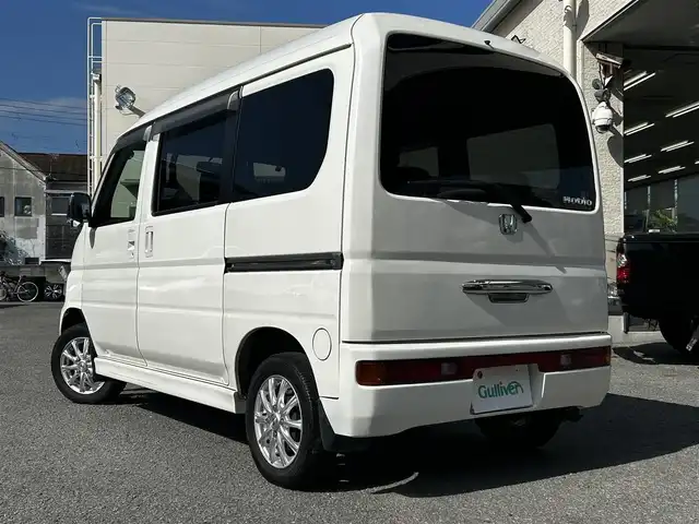 ホンダ バモス ホビオ M 和歌山県 2005(平17)年 10.4万km プレミアムホワイトパール 社外レザー調シートカバー/社外LEDヘッドライト/純正CD/キーレス