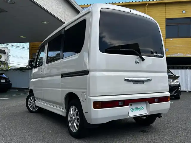 ホンダ バモス ホビオ M 和歌山県 2005(平17)年 10.4万km プレミアムホワイトパール 社外レザー調シートカバー/社外LEDヘッドライト/純正CD/キーレス
