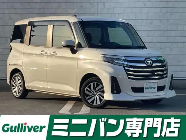 トヨタ ルーミー カスタムG 福岡県 2023(令5)年 1万km パールホワイトⅢ 純正7型SDナビ(フルセグTV/CD/TV/BT)/トヨタセーフティ/全方位/コーナーセンサー/両側パワスラ/ドラレコ/クルコン/ETC/シートヒーター/USB/純正アルミホイール/純正LED/純正フロアマット/スマートキー/プッシュスタート/スペアキー