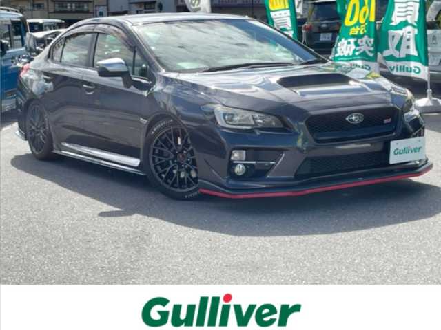 スバル ＷＲＸ ＳＴＩ STI 長野県 2016(平28)年 4万km ダークグレーメタリック 社外ナビ/6速MT/バックカメラ/プッシュスタート/ETC/オートライト/オートマチックハイビーム/ダウンヒルアシストコントロール/LEDヘッドライト/純正フロアマット/ドアバイザー/ローダウン/STIフルエアロパーツ/アンチグレアドアミラー/社外エアークリーナーHKS/社外タワーバーHKS/社外マフラーHKS/ドアモール、トランクスポイラー色あせ有