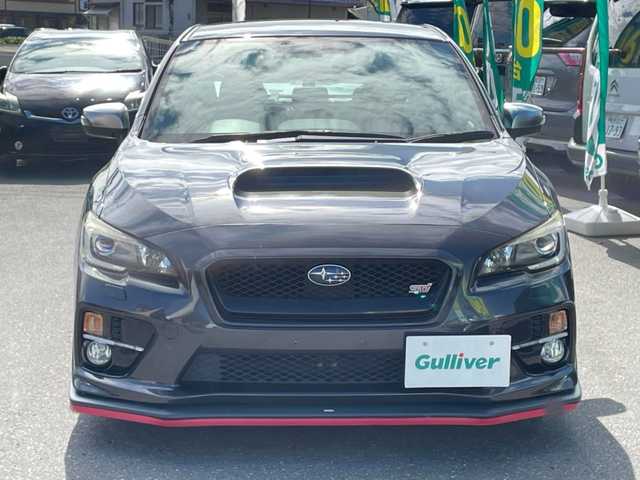 スバル ＷＲＸ ＳＴＩ STI 長野県 2016(平28)年 4万km ダークグレーメタリック 社外ナビ/6速MT/バックカメラ/プッシュスタート/ETC/オートライト/オートマチックハイビーム/ダウンヒルアシストコントロール/LEDヘッドライト/純正フロアマット/ドアバイザー/ローダウン/STIフルエアロパーツ/アンチグレアドアミラー/社外エアークリーナーHKS/社外タワーバーHKS/社外マフラーHKS/ドアモール、トランクスポイラー色あせ有