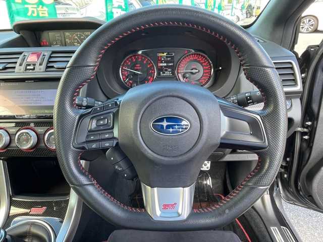 スバル ＷＲＸ ＳＴＩ STI 長野県 2016(平28)年 4万km ダークグレーメタリック 社外ナビ/6速MT/バックカメラ/プッシュスタート/ETC/オートライト/オートマチックハイビーム/ダウンヒルアシストコントロール/LEDヘッドライト/純正フロアマット/ドアバイザー/ローダウン/STIフルエアロパーツ/アンチグレアドアミラー/社外エアークリーナーHKS/社外タワーバーHKS/社外マフラーHKS/ドアモール、トランクスポイラー色あせ有