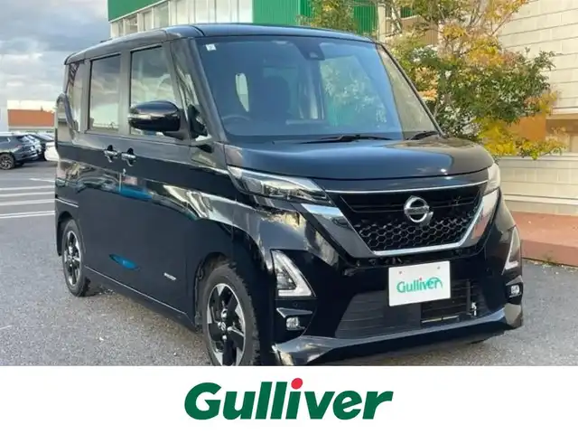 日産 ルークス HWS X プロパイロットED 茨城県 2022(令4)年 3.7万km ブラック 社外ナビ　/-フルセグTV/BT/AM/FM/衝突軽減システム　/全方位カメラ　/両側パワースライドドア　/レーダークルーズコントロール　/ＥＴＣ　/ＬＥＤライト　/コーナーセンサー前後　/プッシュスタート　/オートライト　/電動格納ミラー　/純正アルミホイール