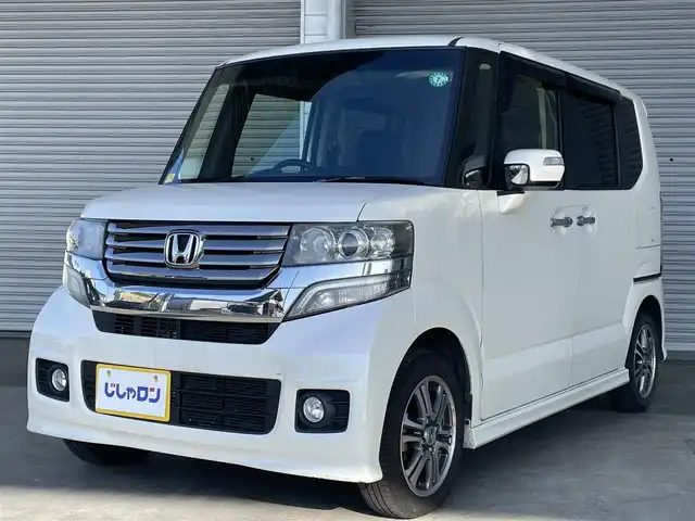 ホンダ Ｎ ＢＯＸ カスタム G Aパッケージ 茨城県 2015(平27)年 9.7万km プレミアムホワイトパール 社外SDナビ/バックカメラ/ETC/片側パワースライドドア/両側パワースライドだ/ステアリングスイッチ/スペアキー