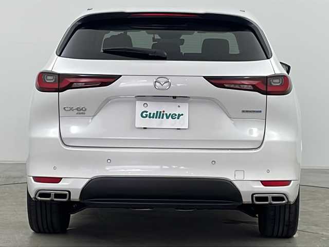 マツダ ＣＸ－６０ ＰＨＥＶ エクスクルーシブモダン 道央・札幌 2023(令5)年 1.2万km ロジウムホワイトプレミアムメタリック ・4WD/・PHEV/・寒冷地仕様/・純正SDナビ&フルセグTV&DVD&BT&AppleCarPlay&AndroidAuto/・スマートブレーキサポート/・レーンキープアシスト/・誤発進抑制制御機能/・標識認識システム/・ブラインドスポットモニター/・パーキングセンサー/・クルーズコントロール/・全方位カメラ/・ヘッドアップディスプレイ/・アルパインフリップダウンモニター/・BOSEサウンドシステム/・純正ドライブレコーダー/・パワーバックドア/・レザーシート/・パワーシート/・エアシート/・シートヒーター/・ミラーヒーター/・ハンドルヒーター/・革巻きステアリング/・パドルシフト/・ステアリングスイッチ/・オートワイパー/・フロントワイパーデアイサー/・置くだけ充電/・AC100V/・ビルトインETC/・オートマチックハイビーム/・オートライト/・LEDヘッドライト/・Mi DRIVE/・ダウンヒルアシストコントロール/・横滑り防止/・プッシュスタート/・スマートキー