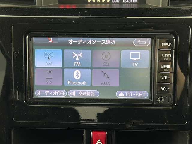 トヨタ ルーミー カスタムG－T 愛知県 2018(平30)年 1.7万km ブラックマイカメタリック/レーザーブルークリスタルシャイン 2トーン 純正7インチSDナビゲーション/（CD/ワンセグTV/Bluetooth)/バックカメラ/スマートアシスト/両側パワースライドドア/クルーズコントロール/アイドリングストップ/横滑り防止装置/純正15インチアルミホイール/LEDヘッドライト/オートライト/フォグライト/コーナーセンサー(前後)/ステアリングリモコン/ウィンカーミラー/電動格納ミラー/フロアマット/スマートキー/エンジンプッシュスタート