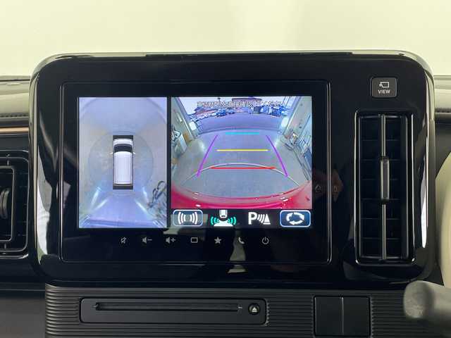 スズキ ワゴンＲ スマイル HYBRID X 栃木県 2022(令4)年 0.4万km フェニックスレッドパール/ブルーイッシュブラックパール 純正メモリナビ/　（CD/DVD/フルセグTV/Bluetooth）/バックカメラ/全方位カメラ/スズキセーフティサポート/・デュアルカメラブレーキサポート/・誤発進抑制機能/・車線逸脱抑制機能/・車線逸脱警報機能/・ふらつき警報機能/・先行車発進お知らせ機能/・標識認識機能/・ハイビームアシスト/ETC/ドライブレコーダー/両側パワースライドドア/バックソナー/純正フロアマット/禁煙車