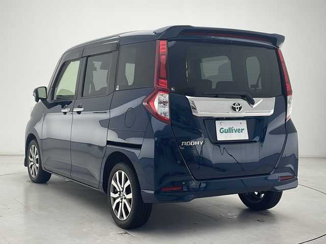 トヨタ ルーミー カスタムG－T 千葉県 2017(平29)年 5.7万km レーザーブルークリスタルシャイン クルーズコントロール/レーンキープアシスト/衝突軽減システム/純正SDナビ（NSZT-W66T）/　Bluetooth/CD/DVD/フルセグTV/バックカメラ/ビルトインETC/社外ドライブレコーダー前後/両側パワースライドドア/LEDヘッドライト/オートライト/純正15インチアルミホイール