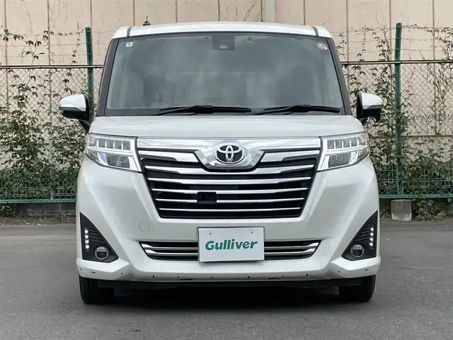 トヨタ ルーミー カスタムG－T 東京都 2018(平30)年 4.4万km パールホワイトⅢ 純正SDナビ/・フルセグ/SD/CD/DVD/BT/バックビューモニター/ドライブレコーダー/クルーズコントロール/両側パワースライドドア/シートヒーター（前席）/アイドリングストップ/プッシュスタート /スマートキー/アイドリングストップ/ETC