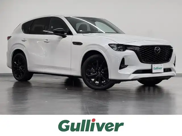 マツダ ＣＸ－６０ XD HV エクスクルーシブスポーツ 三重県 2022(令4)年 2.8万km ロジウムホワイトプレミアムメタリック ディーゼルターボ・マイルドハイブリッド/4WD/MTモード付8AT/12.3型ナビ/（AM/FM/USB/HDMI/CarPlay/AndroidAuto/Bluetooth/TV）/360ビュー・モニター/ビルトインETC/i-ACTIVSENSE/・スマートブレーキサポート/・レーダークルーズコントロール/・クルージング&トラフィックサポート/・ドライバー異常時対応システム/・ドライバーモニタリング/・レーンキープアシストシステム/・ブラインドスポットモニタリング/・クロストラフィックアラート（前後）/・標識認識/・パーキングセンサー（前後）/など/装備/・ナッパレザーシート（ブラック）/・シートヒーター（D/N/2nd）/・シートベンチレーション（D/N）/・パワーシート（Dメモリー付10way/N10way）/・電動チルト&テレスコステアリング/・ステアリングヒーター/・ヘッドアップディスプレイ/・AC100Vコンセント&USB充電ジャック&ワイヤレス充電/・LEDヘッドライト/・ダウンヒルアシストコントロール/・ハンズフリーパワーリフトゲート/・左右独立オートエアコン/・パドルシフト/・純正20inAW/・保/取/ナビ取/・スマートキーx2/など
