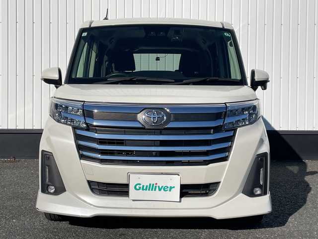 トヨタ ルーミー カスタムG－T 千葉県 2021(令3)年 2.5万km パールホワイトⅢ 純正9インチナビ/(AM/FM/BT/フルセグTV/SD)/全周囲カメラ/前後ドライブレコーダー/衝突被害軽減システム/車線逸脱警報/追従式クルーズコントロール/両側パワースライドドア/横滑り防止装置/ETC/アイドリングストップ/LEDヘッドライト/フォグランプ/オートライト/ウィンカーミラー/電動格納ミラー/純正15インチAW/シートヒーター/シートリフター/プッシュスタート/スマートキー/フロアマット/スペアキー/取扱説明書/保証書