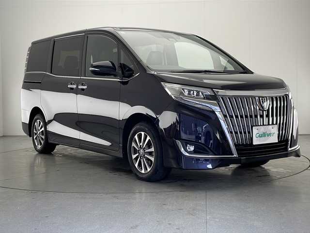 トヨタ エスクァイア Gi 宮崎県 2019(令1)年 6万km スパークリングブラックパールクリスタルシャイン 禁煙車/トヨタセーフティセンス/社外ナビTV/（ストラーダ/CN-RE06WD/CD/DVD/Bluetooth/フルセグTV)/社外バックカメラ/社外ETC/純正LEDオートライト/純正LEDフォグ/純正15インチアルミ/純正フロアマット/両側電動スライドドア/プリクラッシュセーフティ/オートマチックハイビーム/レーンディパーチャーアラート/クリアランスソナー/クルーズコントロール/ウッドコンビ本革巻ハンドル/本革シート/前席シートヒーター/デュアルオートエアコン/スマートキー/プッシュエンジンスタート/スペアキー