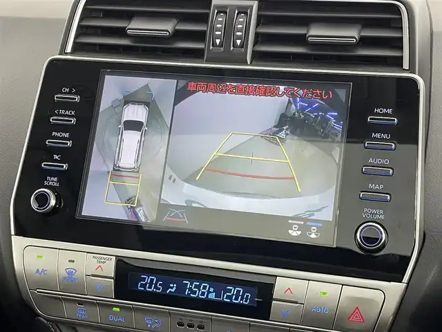 トヨタ ランドクルーザー プラド TX Lパッケージ マットブラED 道央・札幌 2022(令4)年 2.8万km ホワイトパールクリスタルシャイン ・4WD/・純正ディスプレイオーディオ/・フルセグ/applecarplay/androidauto/BT//・全方位カメラ/・プリクラッシュ/・アダプティブクルーズコントロール/・レーンキープアシスト/・クリアランスソナー/・ブラインドスポットモニター/・ルーフレール/・シートエアコン/ヒーター/・パワーシート/・レザーシート/・オートライト/・オートマチックハイビーム/・ヘッドライトウォッシャー/・スマートキー/・プッシュスタート/・純正フロアマット/・純正エンジンスターター/・積込社外ＡＷ＋冬タイヤ(DM-V3 265/65/17)