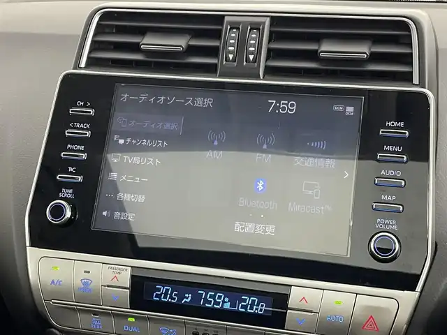 トヨタ ランドクルーザー プラド TX Lパッケージ マットブラED 道央・札幌 2022(令4)年 2.8万km ホワイトパールクリスタルシャイン ・4WD/・純正ディスプレイオーディオ/・フルセグ/applecarplay/androidauto/BT//・全方位カメラ/・プリクラッシュ/・アダプティブクルーズコントロール/・レーンキープアシスト/・クリアランスソナー/・ブラインドスポットモニター/・ルーフレール/・シートエアコン/ヒーター/・パワーシート/・レザーシート/・オートライト/・オートマチックハイビーム/・ヘッドライトウォッシャー/・スマートキー/・プッシュスタート/・純正フロアマット/・純正エンジンスターター/・積込社外ＡＷ＋冬タイヤ(DM-V3 265/65/17)