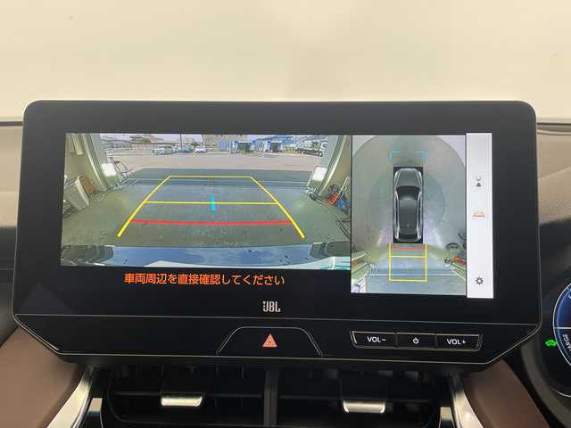 トヨタ ハリアー ハイブリッド Z 栃木県 2022(令4)年 5.7万km プレシャスブラックパール 純正ナビ/（Bluetooth/USB/フルセグTV）/JBLサウンド/パノラミックビューモニター/・バックカメラ/・フロントカメラ/・サイドカメラ/トヨタセーフティセンス/・プリクラッシュセーフティ/・レーントレーシングアシスト/・レーンディパーチャーアラート/・レーダークルーズコントロール（全車速追従機能付）/・アダプティブハイビームシステム/・ロードサインアシスト/・ドライバー異常時対応システム/・プロアクティブドライビングアシスト/・発進遅れ告知機能/BSM/ETC2.0/パワーバックドア/パワーシート/エアシート/シートヒーター/LEDヘッドライト/スマートキー/プッシュスタート/ステアリングスイッチ/電動格納ミラー/純正アルミホイール/純正フロアマット