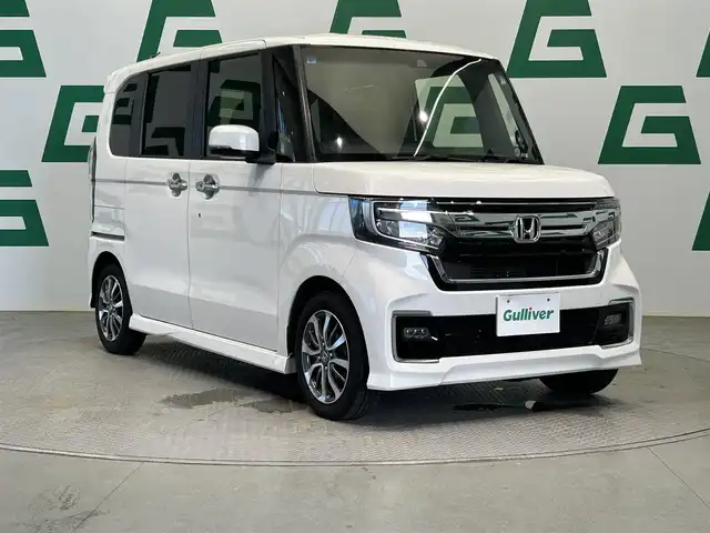 ホンダ Ｎ ＢＯＸ カスタム L 鹿児島県 2021(令3)年 5.5万km プラチナホワイトパール 純正ナビ（VXM214VFi）/（CD/DVD/ワンセグTV/Bluetooth）/ホンダセンシング/追従型クルーズコントロール/片側パワースライドドア　/バックカメラ　/後方コーナーセンサー　/純正フロアマット　/純正アルミホイール　/前席シートヒーター　/ヘッドライトレベライザー　/ＥＴＣ　/オートライト　/オートマチックハイビーム/LEDヘッドライト